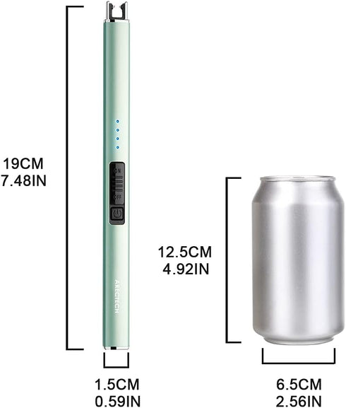 ARECTECH Electric Candle Lighter with Type-C Cable, Rechargeable Plasma Arc Lighter for Camping