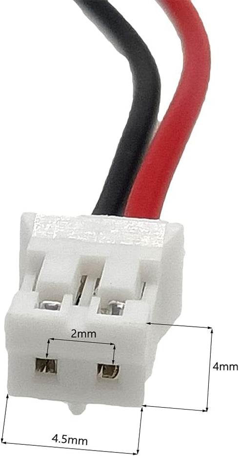 MSDS Verified 654060 Rechargeable 3.7V 2000mAh Li Lipo Lithium Polymer Battery Pack with 2 Pin JST Connector