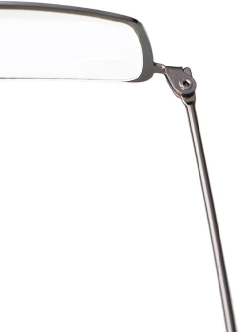 Eyekepper 5-Pack Stainless Steel Frame Half-eye Style Reading Glasses, Gunmetal +1.50