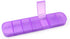 Wopanxye 7-Day 7 Weekly Pill Organizer, Once a Day, Pill Box Container, Matte Purple, Large Compartment Vitamins Case