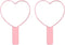 TBWHL Heart-Shaped Travel Handheld Mirror - Cosmetic Hand Mirror with Handle, Cute Portable Vanity Mirror for Men &