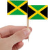 JAVD CYPS 100 Pcs Jamaica Flag Toothpick Flags, Mini Stick Cupcake Toppers for Party Decoration