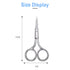 Eyebrow Scissors, Small Stainless Steel Scissors for Hair, Eyebrows, Nose Hair, Beard, Eyelashes, Cuticle - ASONTAO