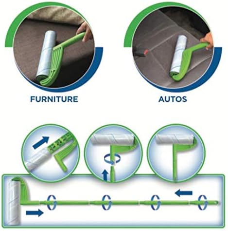 Leo MegaClean 10-Inch Wide Lint Roller Refills, 3 Rolls with 150 Ultra-Wide Sheets for Household Cleaning