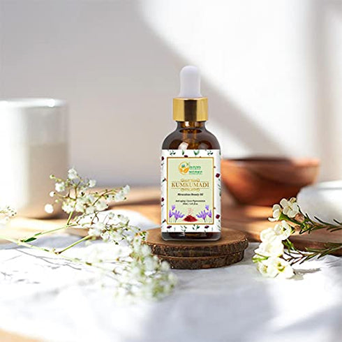 Kumkumadi Oil Pure Ayurveda Face Oil, Saffron Serum Moisturizer with 26 Herbs, 30 Ml