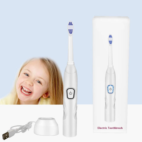 Vibrating Electric Toothbrush for Kids - USB Rechargeable