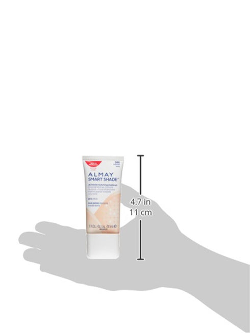 Almay Skintone Matching Foundation, Smart Shade Face Makeup, Hypoallergenic, Oil Free with SPF 15, 300 Straight Up