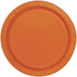 Pumpkin Orange Round Disposable Paper Dinner Plates - 16 Pieces, 9'' - Perfect for Parties, Weddings & Events