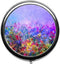 Abstract Hand Drawn Watercolor Flowers Pill Box, Round Three-Compartment Case for Medication