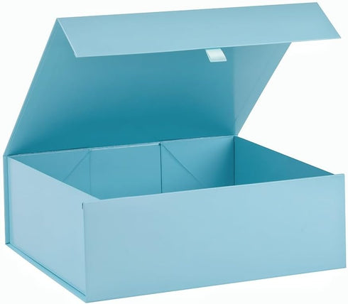 Large Gift Box, 13.5x11.8x4.7 Inches, Blue Gift Boxes with Magnetic Closure Lid for Luxury Gift Packaging