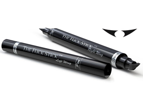 Winged Eyeliner Stamp - 2 x Black Liquid Eyeliner Pens, Easy Cat Eye Stencil Tool, SmudgeProof & Waterproof