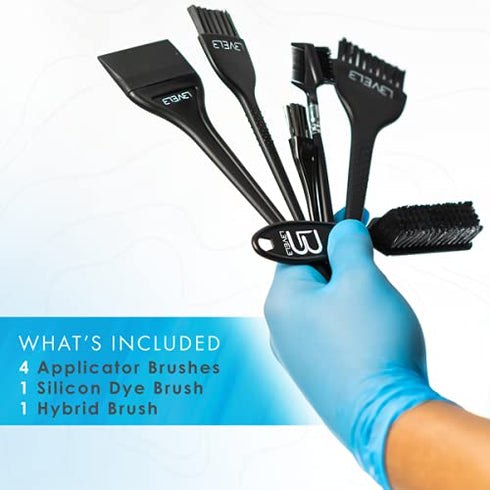 L3 Tint Brush Set, Professional Design for Dye, Tint, and Color Needs, 6pc Hair Color Brush