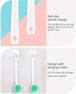 Silicone Body Scrubber Exfoliator - Long Handle Shower Brush with Soft Bristles, BPA Free, Non-Slip