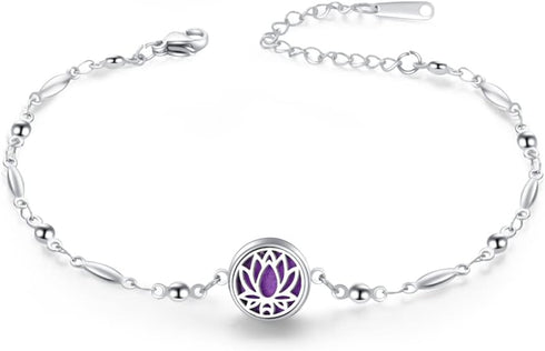 Stainless Steel Aromatherapy Essential Oil Diffuser Bracelet - Adjustable Women's Jewelry Diffuser