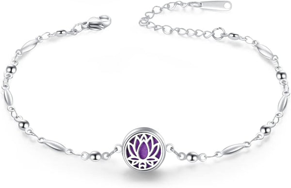 Stainless Steel Aromatherapy Essential Oil Diffuser Bracelet - Adjustable Women's Jewelry Diffuser
