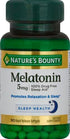 Nature's Bounty Melatonin, 100% Drug Free Sleep Aid, Dietary Supplement, Promotes Relaxation and Sleep Health, 5mg, 90 Softgels