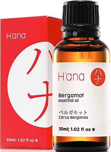 H’ana Bergamot Essential Oil, 100% Pure Natural Oil for Diffuser, Hair, Skin, Aromatherapy, 1 Fl Oz