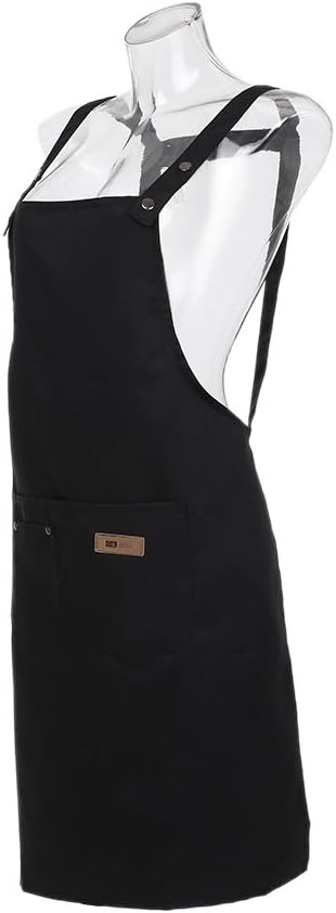 Professional Hairdresser Apron, Waterproof Stylist Tool for Hairdressing, Coloring, Shampoo, Haircuts - Black