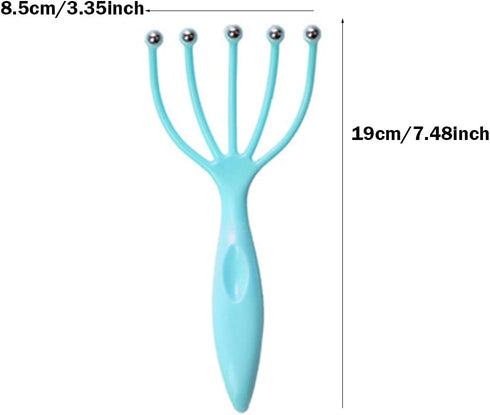 Scalp Massager,2PCS Handheld Claw Head Massager for Deep Relaxation & Stress Reduction in The Office Home SPA(Blue+Pink)