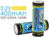 (2-Pack) 3.2V LiFePo4 14430 Rechargeable Battery, 400mAh for Solar Panel Light, Tooth Brush, Shaver