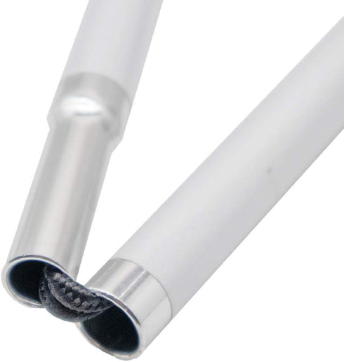 VSONE 7 135cm (53.1 inch)) Aluminum Mobility Folding White Cane for Vision Impaired and Blind People (Folds Down
