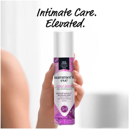 Summer's 2 (Pack 3) Eve Island Splash Feminine Freshening Spray, Daily Intimate Deodorant, Neutralizes Odor, pH