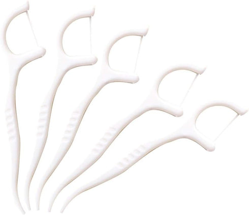100 PCS White Dental Floss Picks, Clean Floss Picks for Oral Care