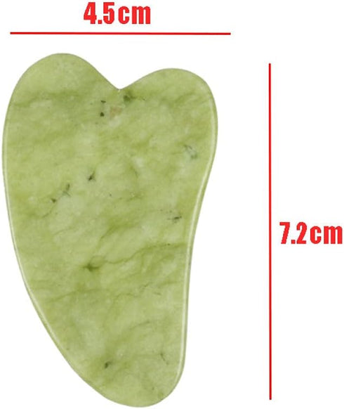 LadyCent Natural Jade Guasha Stone Board Massage, Rose Quartz Guasha Plate Jade Face Massager Scrapers Tools for Face