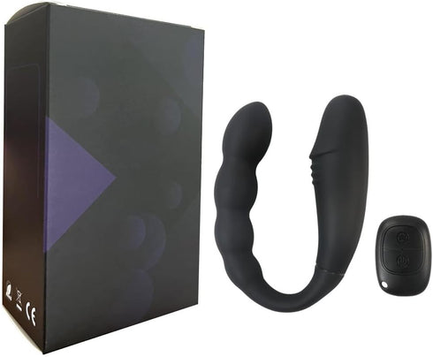 GURIDO 10 Double-Head Vibrator Clitoral Stimulator with Vibration Modes, Vibrating Double-Ended Anal Bead Butt