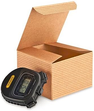 A1 Bakery Supplies Premier High Kraft Pinstripe Brown Treat Gift Boxes, 10 pk (3 in X 3 in X 2 in)