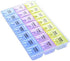 INVODA Pill Case, 7 Day Weekly Pill Box with Medication Reminder, 21 Detachable Compartments
