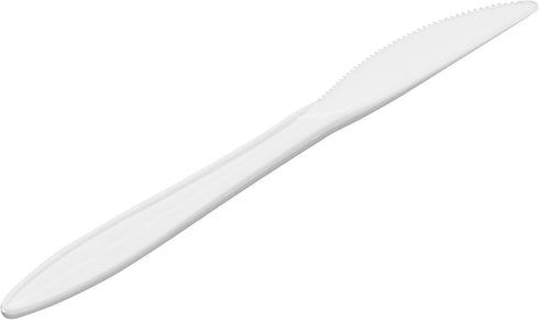 1,000 Plastic Disposable Knives, Bulk Black Medium Weight Disposable Silverware Cutlery Knife