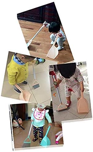 Mini Broom and Dustpan for Home Kitchen Sweeping, Kids (White+Blue)