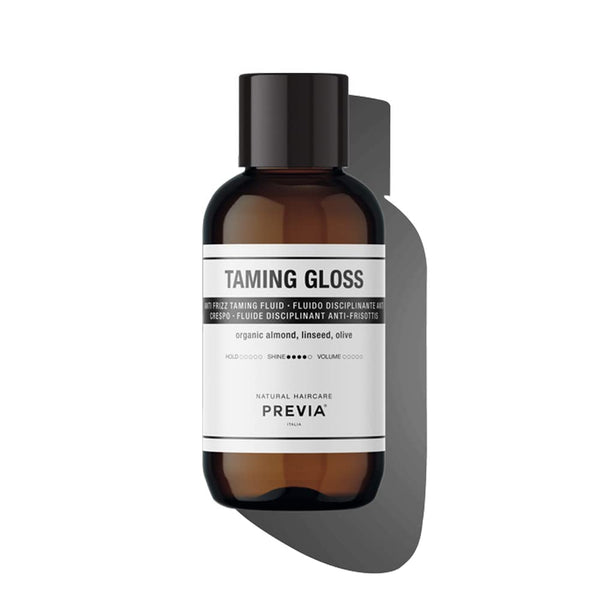 PREVIA Taming Gloss - 3.38 oz Anti Frizz Taming Fluid with Organic Almond for Hair Treatment
