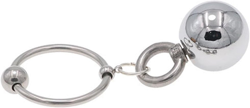 Weighted Stainless Steel Penis Ring with Beads for Enhanced Stimulation