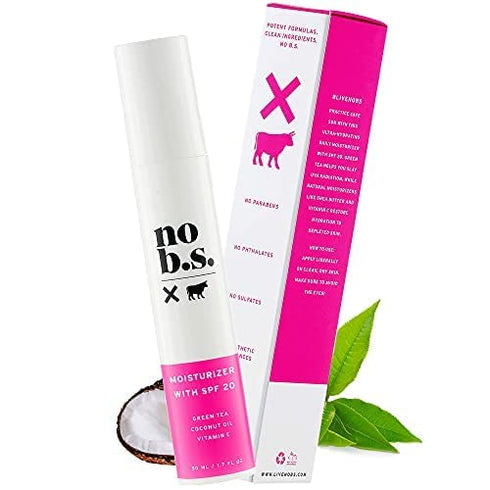 No BS Collagen Face Moisturizer with SPF 20, Daily Anti-Aging Face Sunscreen Cream for Women, Free Skincare Samples