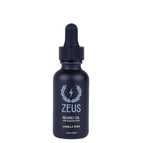 ZEUS Natural Beard Oil (Vanilla Rum) - Premium Conditioning Beard Oil to Soften Beard & Mustache, 1 oz.