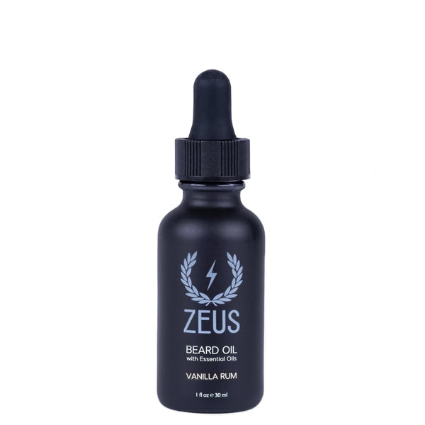 ZEUS Natural Beard Oil (Vanilla Rum) - Premium Conditioning Beard Oil to Soften Beard & Mustache, 1 oz.
