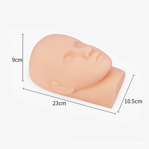 Practice Training Lash Mannequin Head for Make Up and Lash Extension, Soft-Touch Rubber Doll Face Head, Easy to Clean