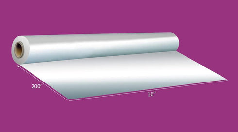 Purple Q Crafts Clear Cellophane Wrap Roll, 16 Inches Wide, 200 Feet Long Thick Cellophane Roll for Gifts, Flowers,
