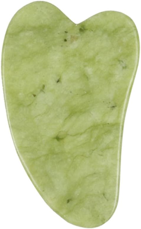 LadyCent Natural Jade Guasha Stone Board Massage, Rose Quartz Guasha Plate Jade Face
