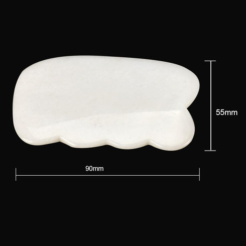 KENID 1Pcs White Jade Crystal Energy Stone Traditional Guasha Board for Body Shoulder Neck Back Massage (Color :