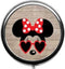 Cartoon Bow Little Mouse Pattern Pill Box - Round Three-Compartment Pill Case