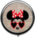 Cartoon Bow Little Mouse Pattern Pill Box - Round Three-Compartment Pill Case