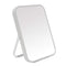 YEAKE 8-Inch Table Desk Vanity Makeup Mirror, Portable Folding Mirror with Metal Stand for Travel and Bathroom (Gray)
