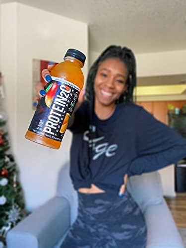 Protein2o Whey Protein Isolate Infused Water, 20g Protein, Sugar Free Sports Drink, Orange Mango, 16.9 oz Bottle (12