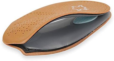 3/4 Leather Orthotic Inserts with Metatarsal Pad, Arch Support Insoles for Men and Women, Padding at the Heel