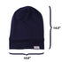 Sleep Beanie Cap, Lined Silky Satin Bonnet, Adjustable Soft Slouchy Hats for Women and Girls, Navy