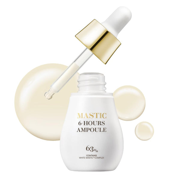 Mastic 6-Hours Ampoule Serum, Dropper Type, 0.5 fl oz, for Even Skin Tone & Elasticity