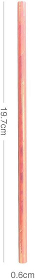 Iridescent Pink Coral Cocktail Paper Straws, Disposable 7.75 Inches, Pack of 100
